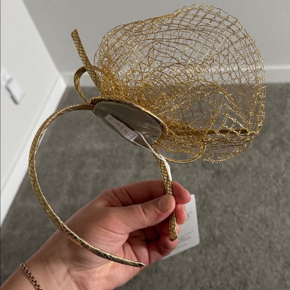 Girls Gold Bow Fascinator Hairband
